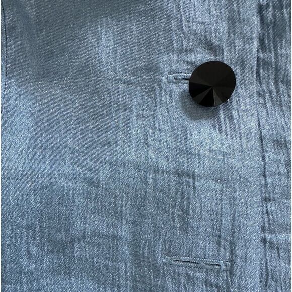 Adrianna Papell Evening Essentials Bolero 3/4 Sleeve Jacket Blue - Picture 4 of 6